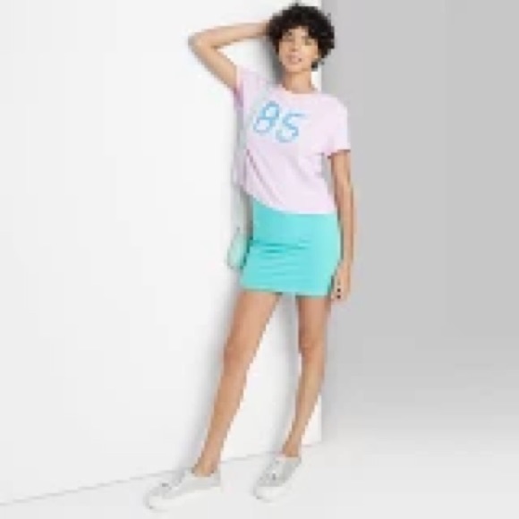 Aqua Bodycon Pencil Skirt - Picture 2 of 3